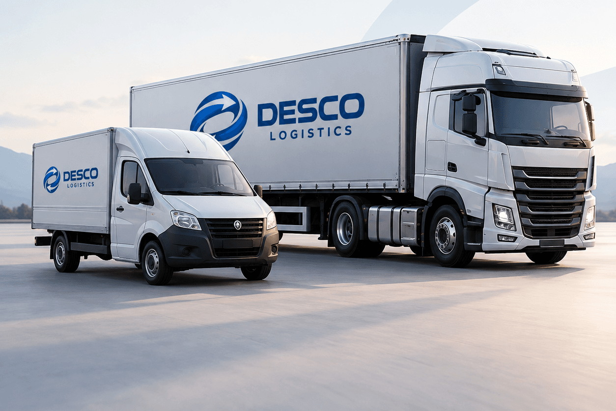 DESCO LOGISTICS tractor unit and delivery van